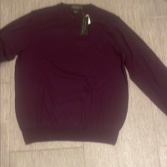 New with tags Rich purple grape Men’s S sweater from Bloomingdales Merino wool